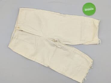 biale szerokie jeansy: Joy, Spodnie 3/4 damskie, rozmiar S — 2