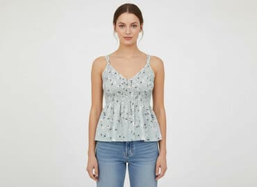 bluzki z kwiacistym wzorem: Top damski, rozmiar M — 7