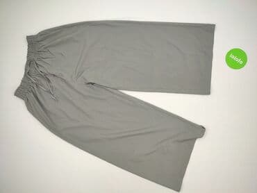 szerokie spodnie do kolan: Material trousers for women, size 2XL — 3