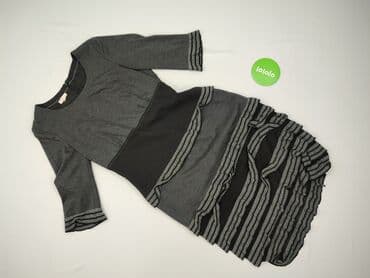 czarna sukienka i szary sweter: Sukienka damska, rozmiar M — 2