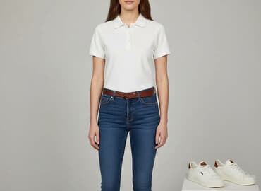 biały t shirt zara: Cherokee, Damska koszulka polo, rozmiar M — 6