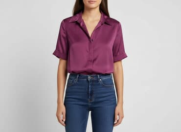 eleganckie bluzki fioletowe: Exell, Bluzka damska, rozmiar L — 6