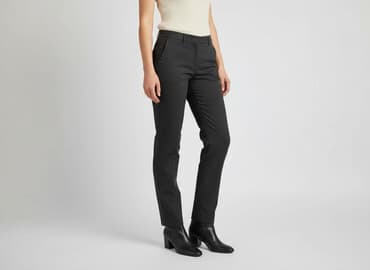 dżinsy do garnituru: Spodnie materiałowe damskie, rozmiar L — 7