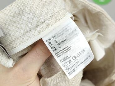 cekinowe spodnie h m: H&M, Spodnie materiałowe damskie, rozmiar XS — 4