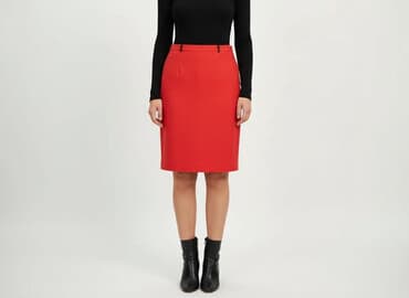 czerwone ołówkowe spódnice midi: Spódnica damska, rozmiar XL — 1