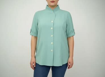 szmaragdowa bluzki damskie: Bluzka damska, rozmiar 2XL — 6