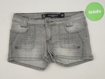 jeansy plus size wysoki stan: Denim, Szorty damskie, M — 2