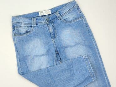 jeansy cropped damskie: Spodnie 3/4 damskie, rozmiar L — 1