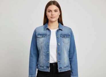 kurtka jeansowa river island: CAMAIEU, Kurtka jeansowa damska, rozmiar M — 8