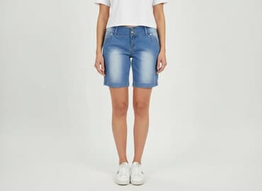 szorty damskie jeansowe przed kolano: Jeanswear, Szorty damskie, rozmiar L — 6