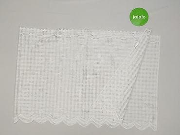 zasłony używane: Biała firanka żakardowa w geometryczny, ażurowy splot (kratka), z — 3