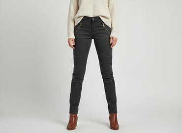 jeansy motocyklowe damskie olx: C&A, Spodnie materiałowe damskie, rozmiar M — 6