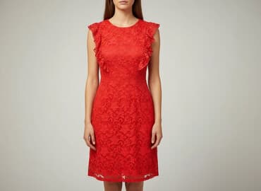 sukienka midi na wesele koronka: Sukienka damska, rozmiar S — 6