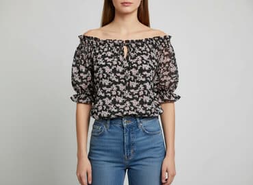 koszula z bufiastymi rękawami sinsay: Sinsay, Women's blouse, size M — 1