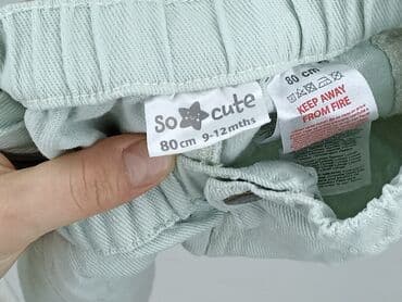 podkoszulki 98: Niemowlęce spodnie materiałowe, 9-12 miesięcy, 74-80 cm, So cute, stan - Bardzo dobry — 4