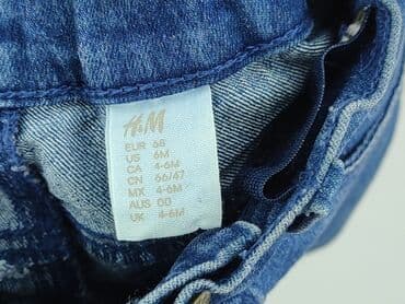 legginsy na szelkach dla niemowlaka: Spodnie jeansowe, H&M, 3-6 miesięcy, stan - Bardzo dobry — 4