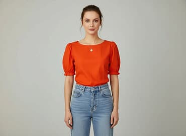 bluzki damskie pomarańczowa: Bluzka damska, rozmiar S — 5