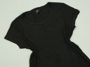 czarne t shirty damskie w serek: F&F, T-shirt damski, rozmiar M — 1