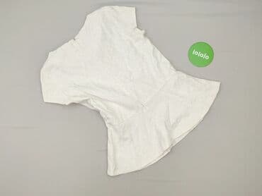 bluzka z baskinką biała: Women's blouse, size L — 4