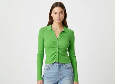 zielona kurtka zara: Zara, Kardigan damski, rozmiar S — 6