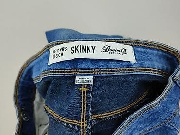 pomponiki: Spodnie jeansowe, DenimCo, 11 lat, 140/146, stan - Bardzo dobry — 4