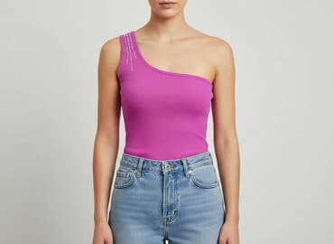 bluzki amarantowa: Top damski, rozmiar S — 5