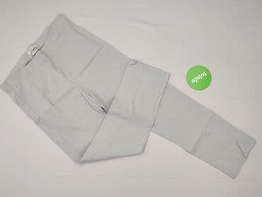 szare szerokie jeansy: Spodnie materiałowe damskie, rozmiar S — 2