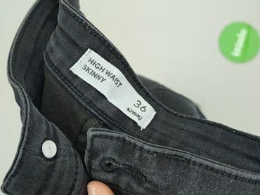 sinsay czarne spodnie z wysokim stanem: Sinsay, Jeansy damskie, rozmiar S — 6