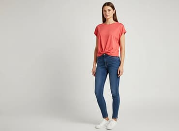 koszulka na ramiączkach jedwabna: TXM, T-shirt damski, rozmiar L — 7