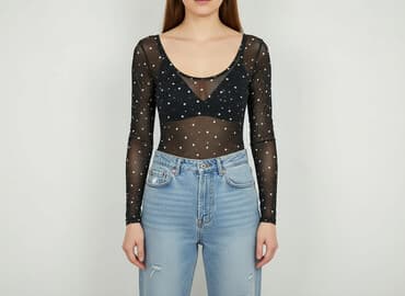 koronkowe body długi rękaw: Body damskie, rozmiar M — 6