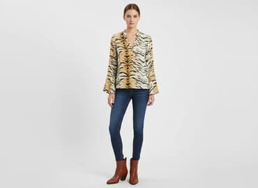 zara sweter w panterkę: Zara, Bluzka damska, rozmiar S — 7