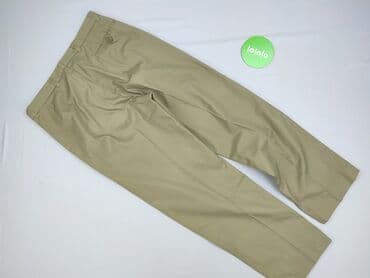szerokie spodnie khaki: Spodnie materiałowe damskie, M — 3