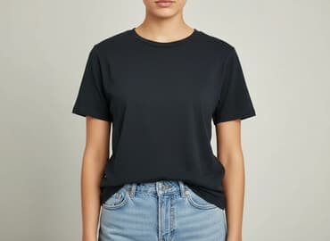 czarne t shirty damskie w serek: IDENTIC, T-shirt damski, rozmiar L — 6