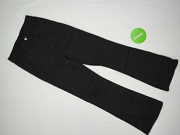 czarne cargo pull and bear: Spodnie materiałowe damskie, rozmiar M — 2