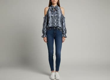 bluzka z odkrytym ramieniem allegro: Bluzka damska, rozmiar S — 5