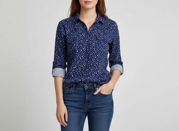 koszula niebieska hm: Koszula damska, rozmiar S — 6