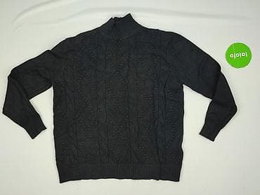 czarny golf: Sweter damski, rozmiar XL — 2