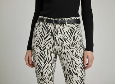 leopard print jeans: Jeansy damskie, rozmiar S — 1