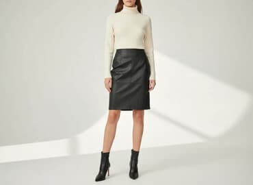 spódniczka czarne eko skóra: ONLY, Spódnica damska, rozmiar XS — 1