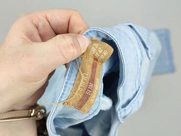 dżinsy z wysokim stanem czarne: Janina, Jeansy damskie, M — 4