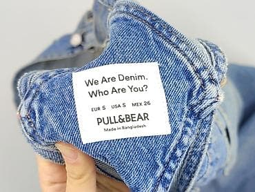 slim fit mom jeans pull and bear: PULL&BEAR, Ogrodniczki damskie, rozmiar S — 4