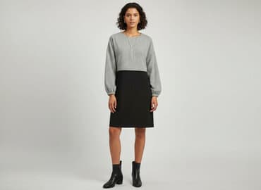 reserved czarna sukienka z bufiastymi rękawami: Reserved, Sukienka damska, rozmiar S — 1