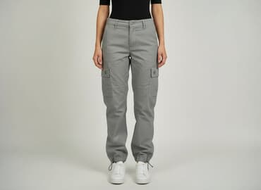 spodnie czarne cargo bershka: Spodnie cargo damskie, rozmiar XS — 6