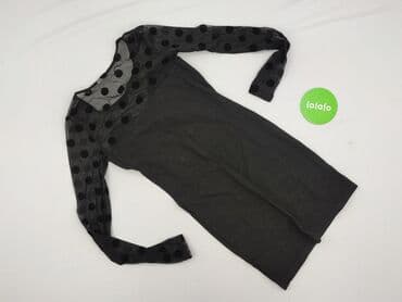 czarna sukienka z przezroczystymi rękawami: H&M, Women`s dress, size M — 4