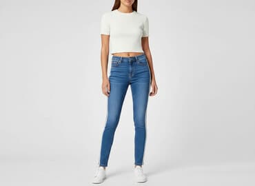 mom jeans fit zara: Zara, Jeansy damskie, rozmiar S — 7