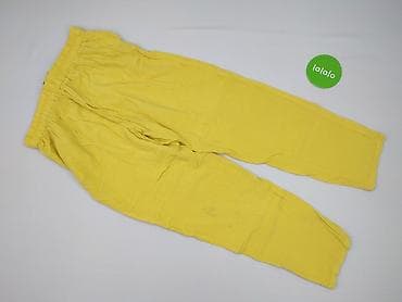 zolte: Spodnie materiałowe damskie, rozmiar L — 4