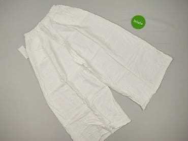 women: Białe damskie spodnie typu wide leg / culotte - Krój: szeroka — 3
