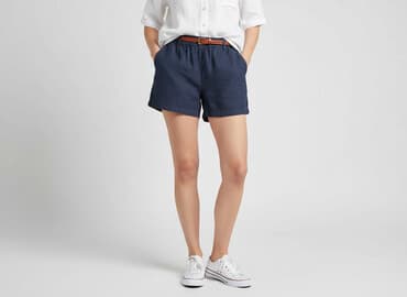 granatowe spodenki damskie: H&M, Szorty damskie, rozmiar S — 6