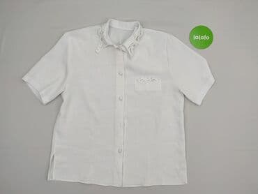 biała jedwabna bluzka damska: Bluzka damska, rozmiar XL — 2