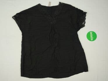 bluzka czarna z dekoltem v: Women's blouse, size 2XL — 3